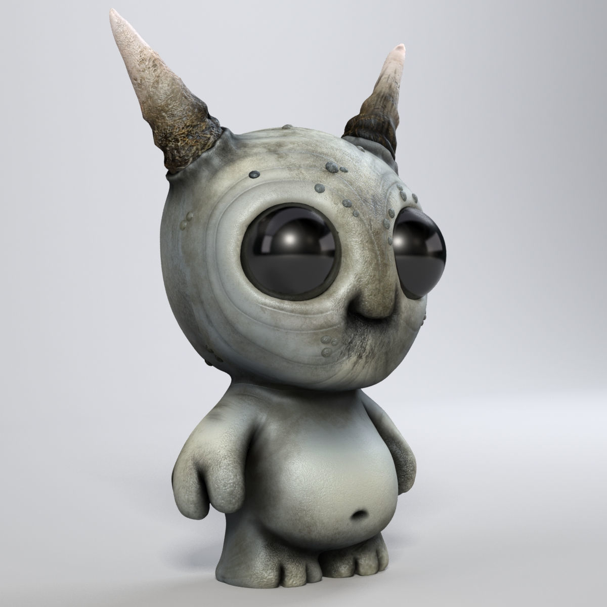 3D Cartoon monster Free 3D model_2