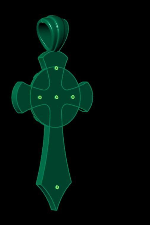 Pendant cross lk2 3D print model_10