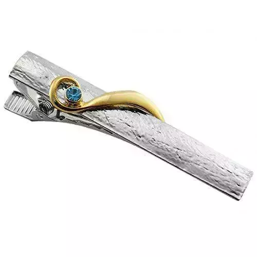  embossed original diamond tie clip 711