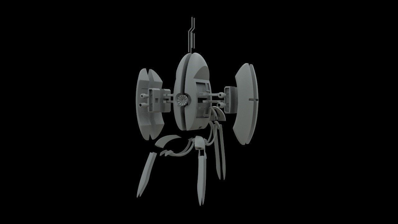 Portal 2 turret assembly 3D print model_4