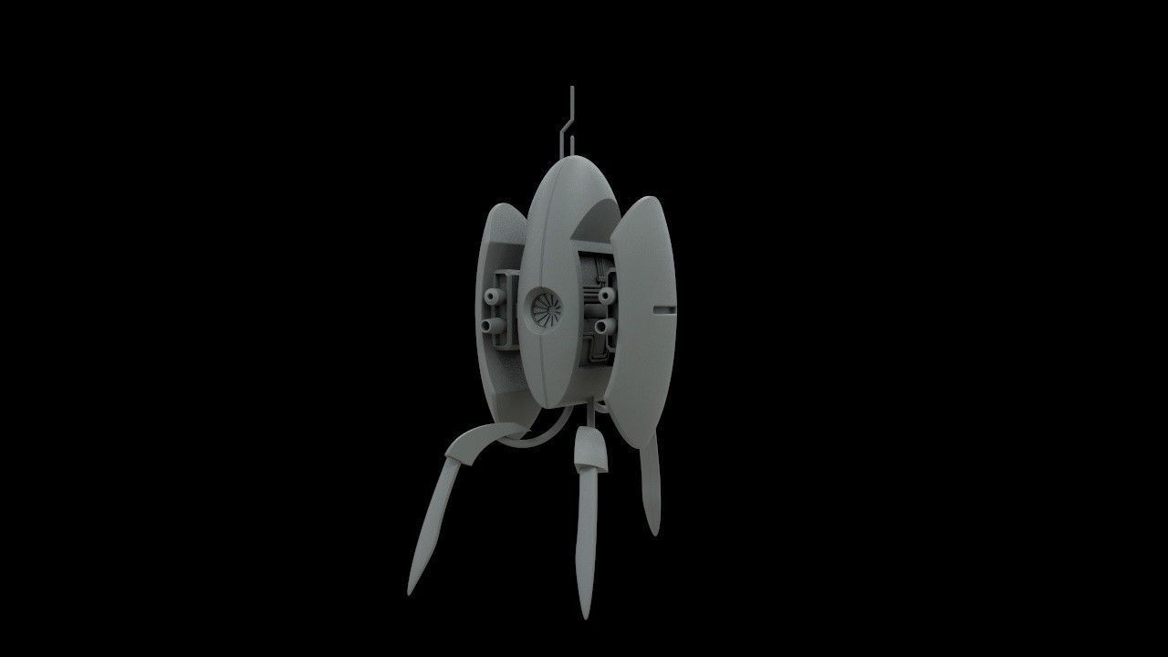 Portal 2 turret assembly 3D print model_2