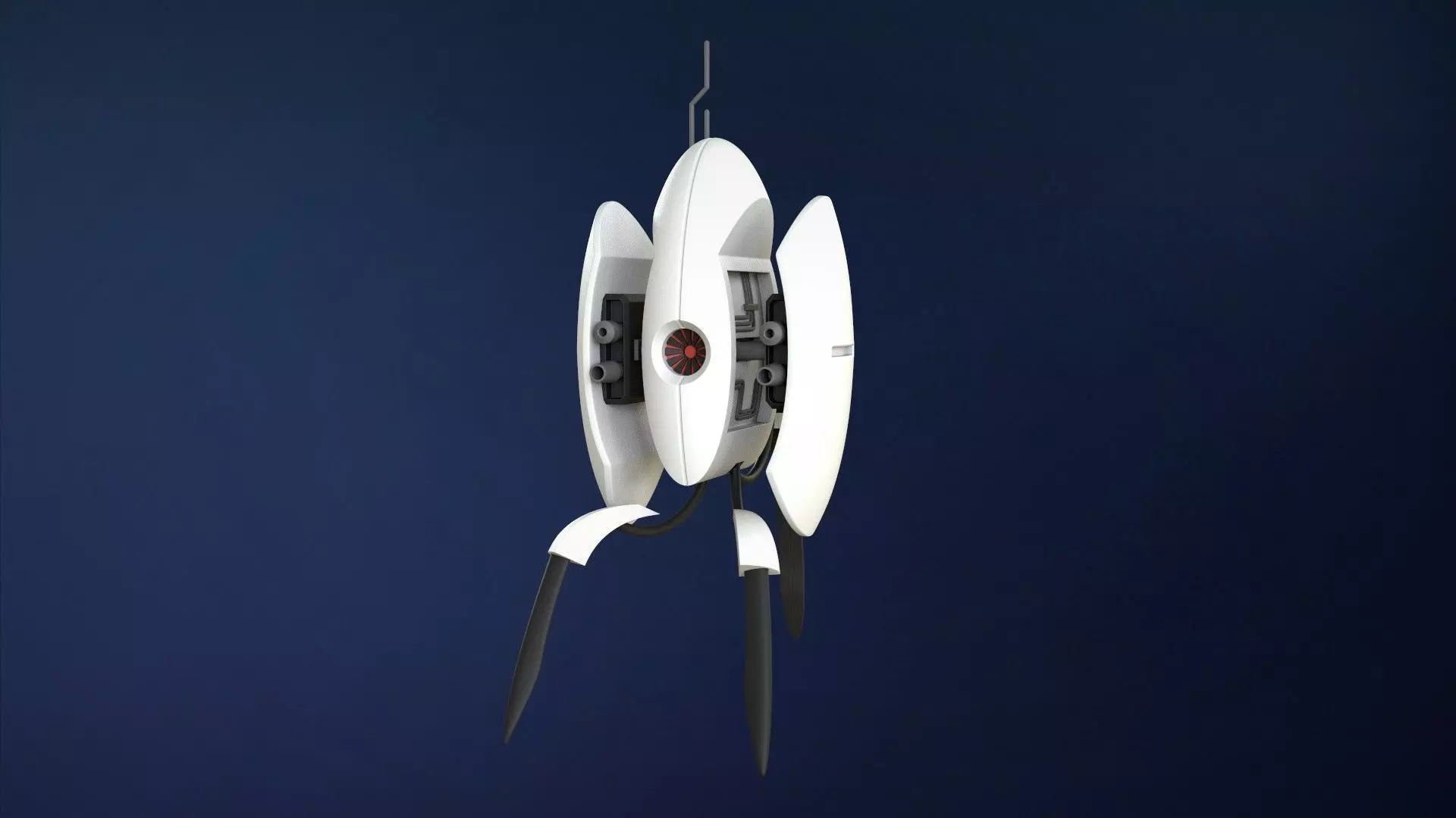 Portal 2 turret assembly 3D print model_0