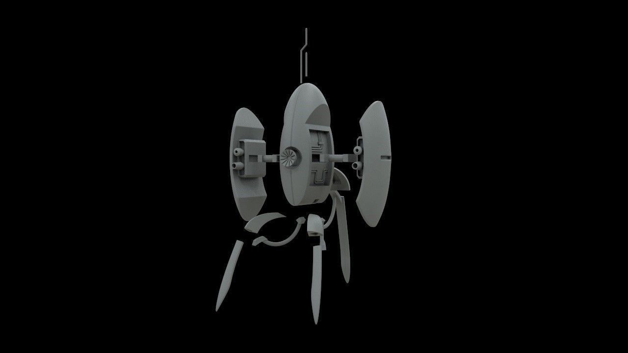 Portal 2 turret assembly 3D print model_3