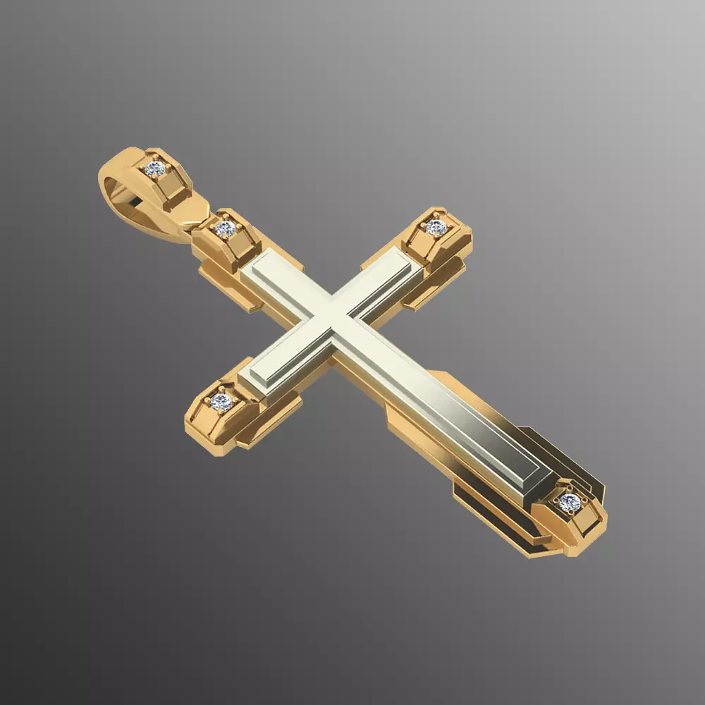 Pendant cross akr1 3D print model_0