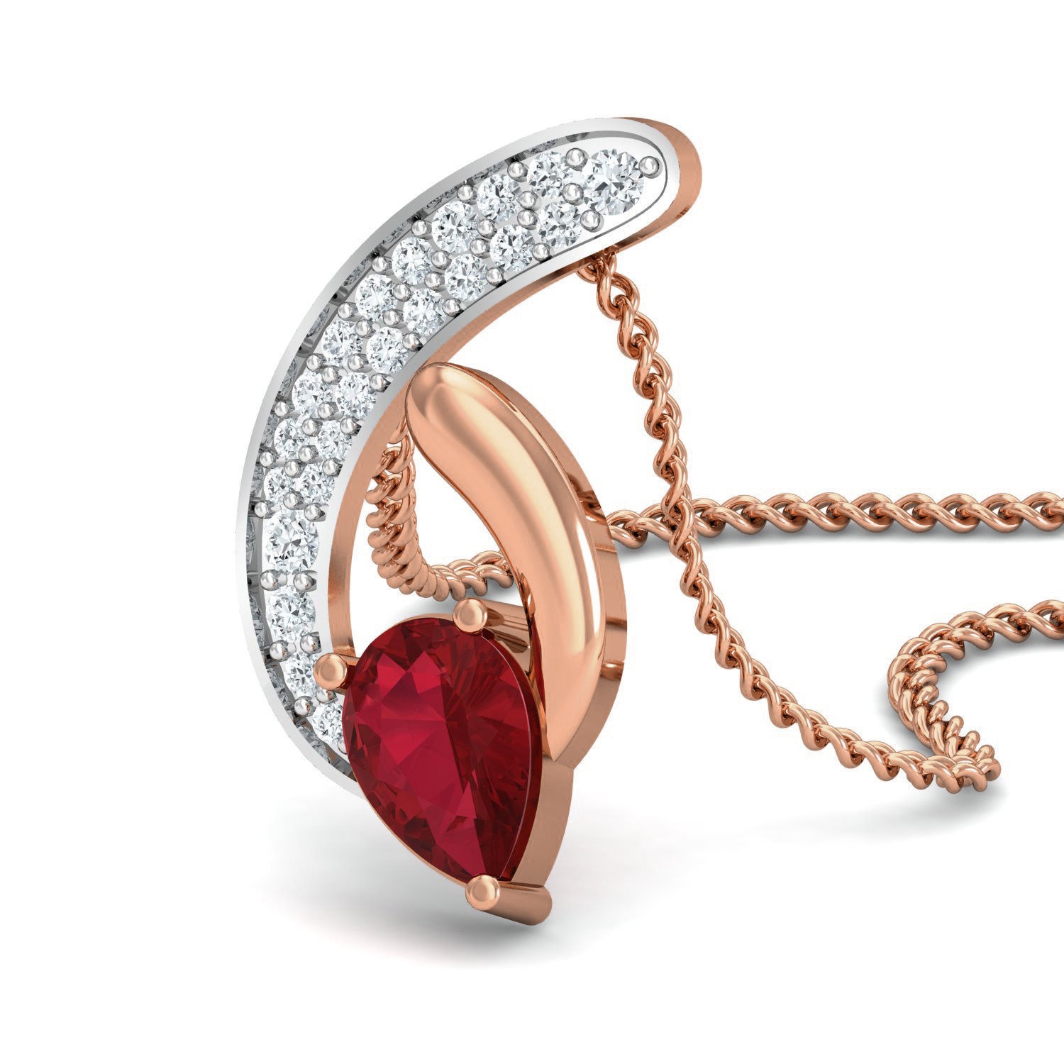 Women ring earrings pendant 3dm stl render detail 3D print model_4