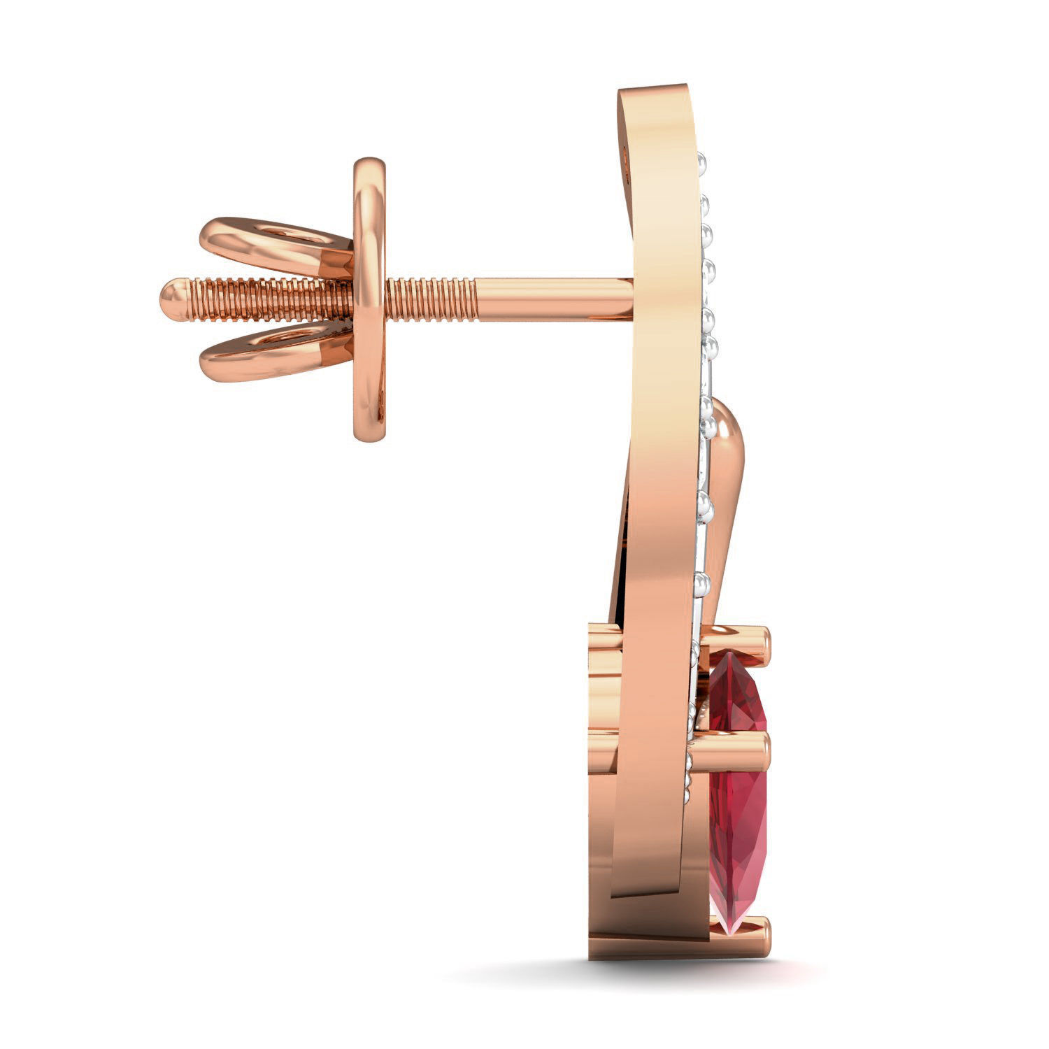 Women ring earrings pendant 3dm stl render detail 3D print model_7