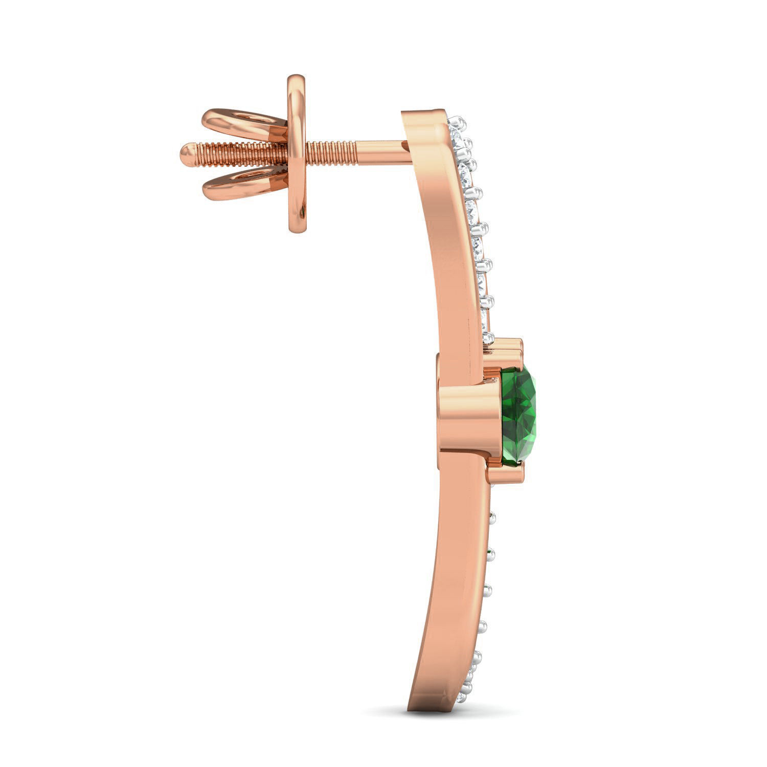 Women paper clip ring earrings pendant 3dm stl render detail 3D print model_7