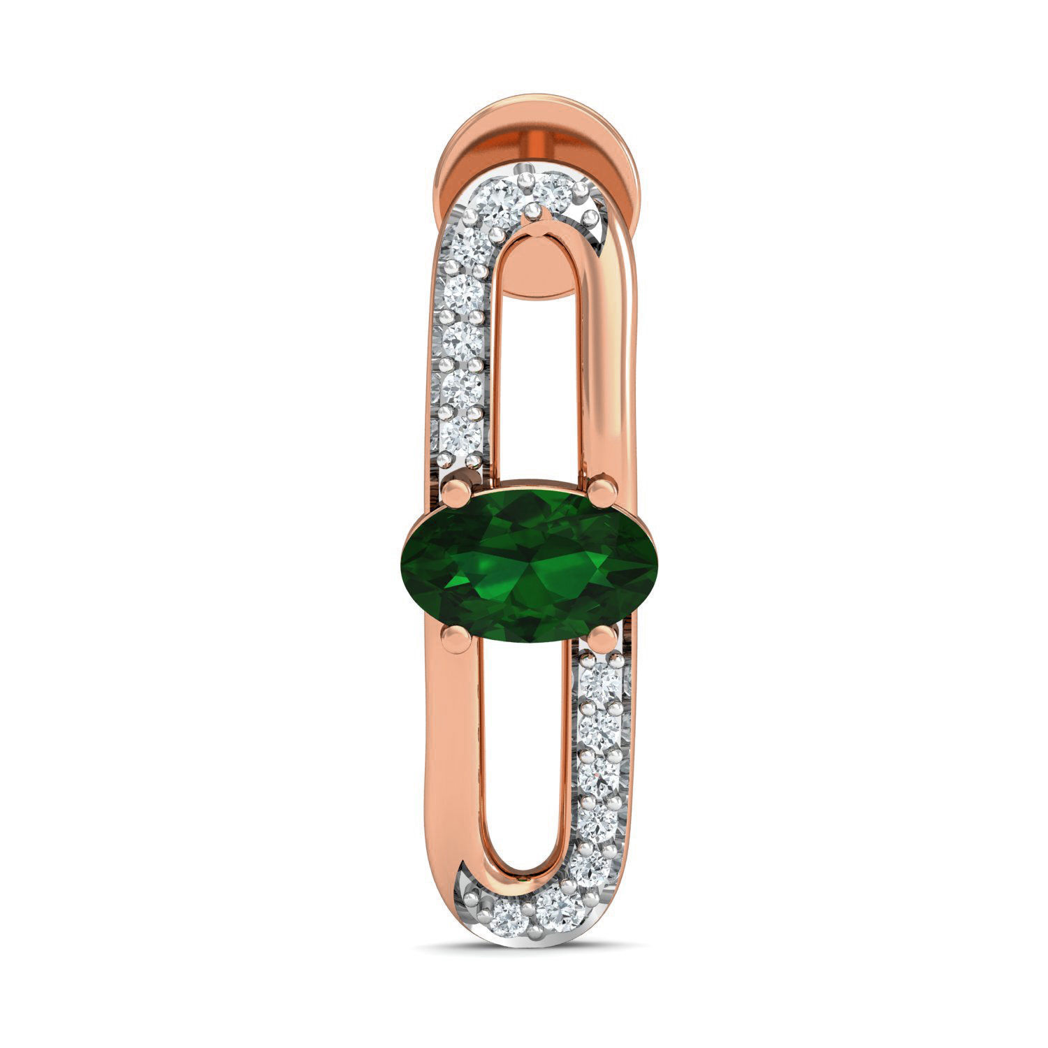 Women paper clip ring earrings pendant 3dm stl render detail 3D print model_6