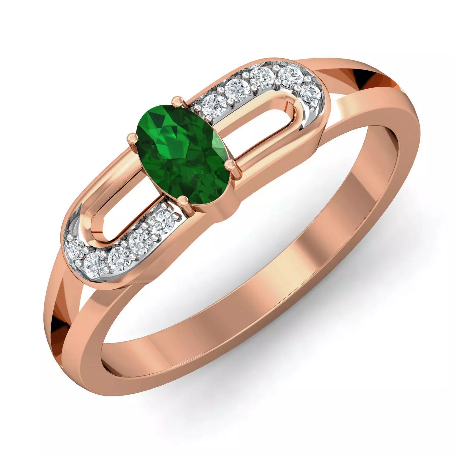 Women paper clip ring earrings pendant 3dm stl render detail 3D print model_0