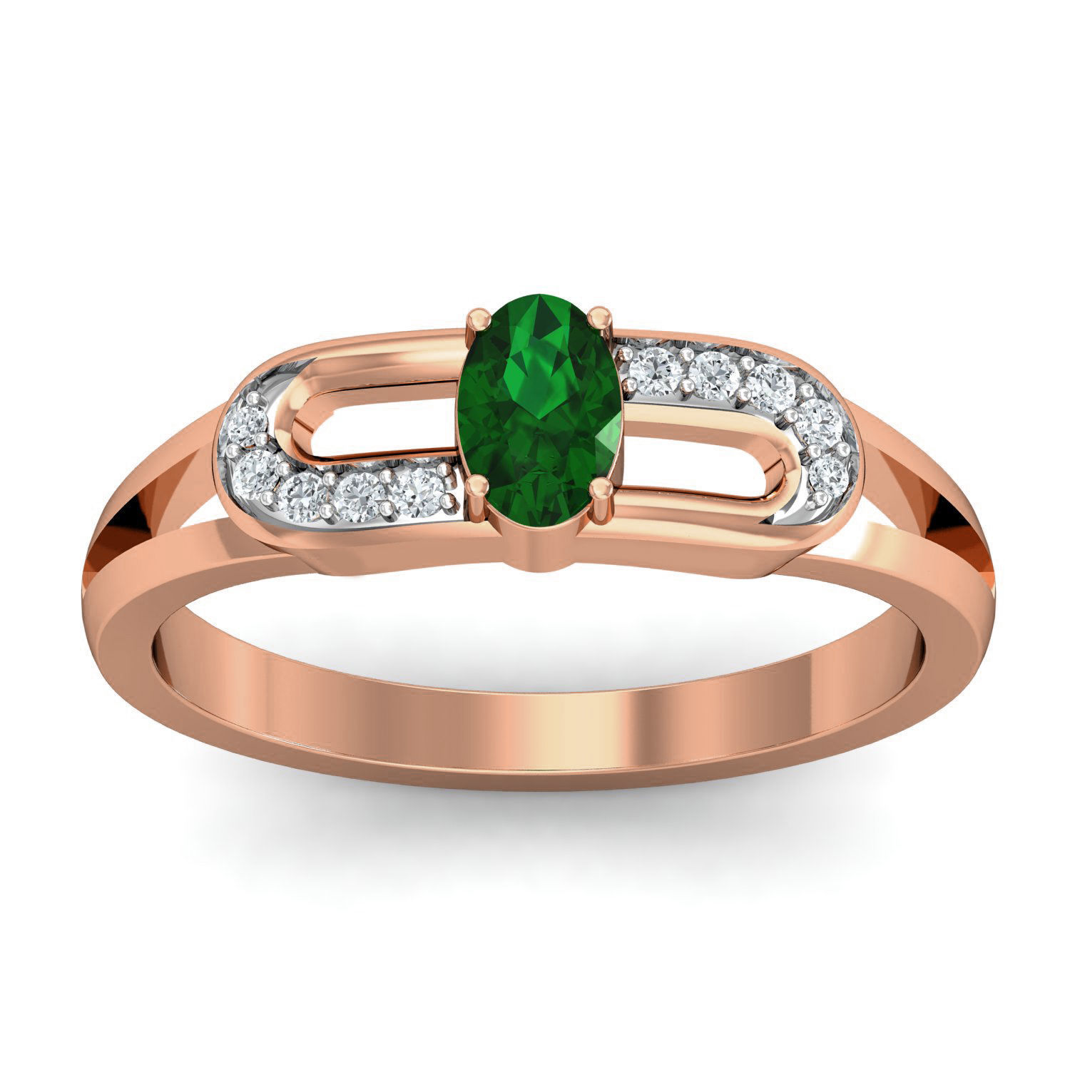 Women paper clip ring earrings pendant 3dm stl render detail 3D print model_9