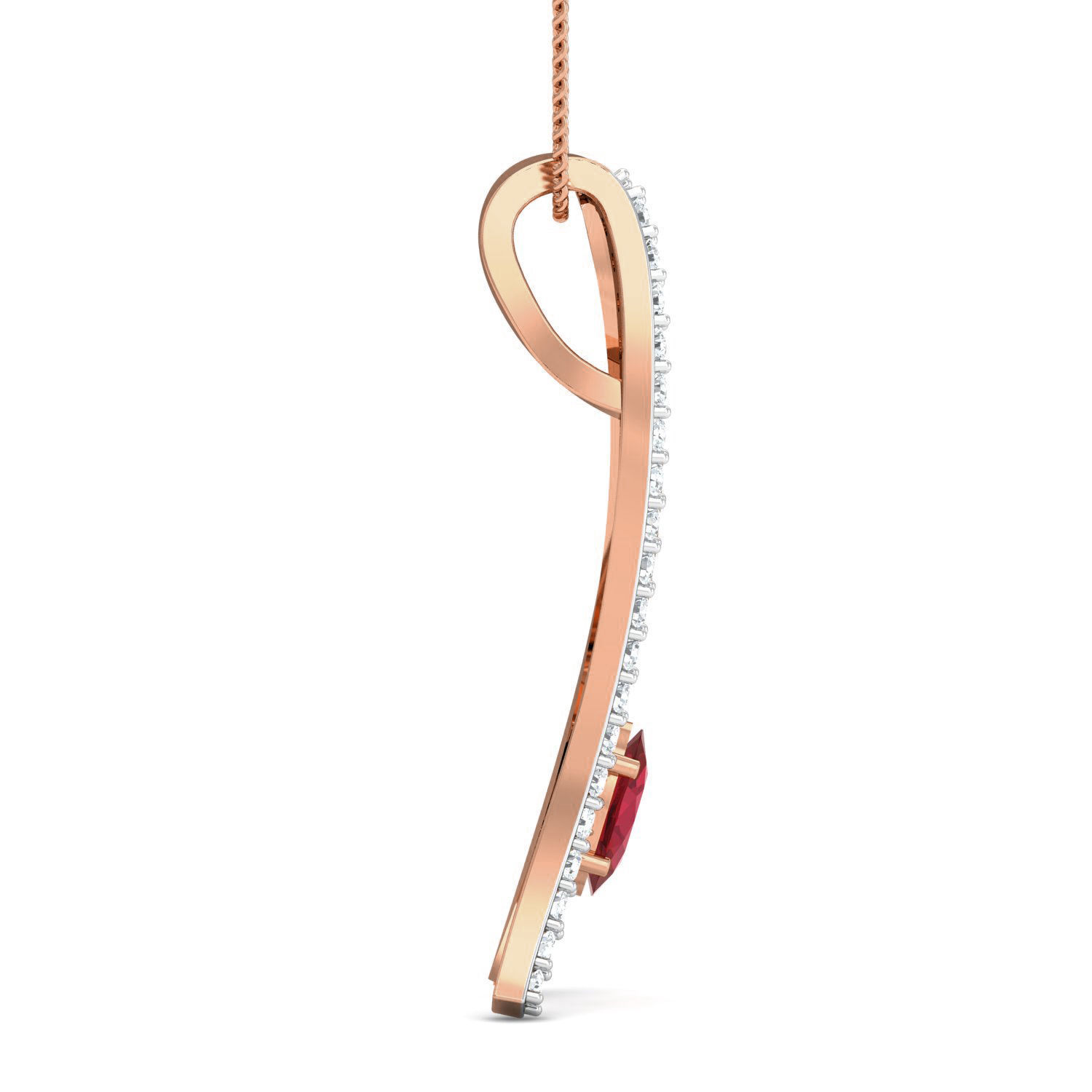 Women ring earrings pendant 3dm stl render detail 3D print model_3