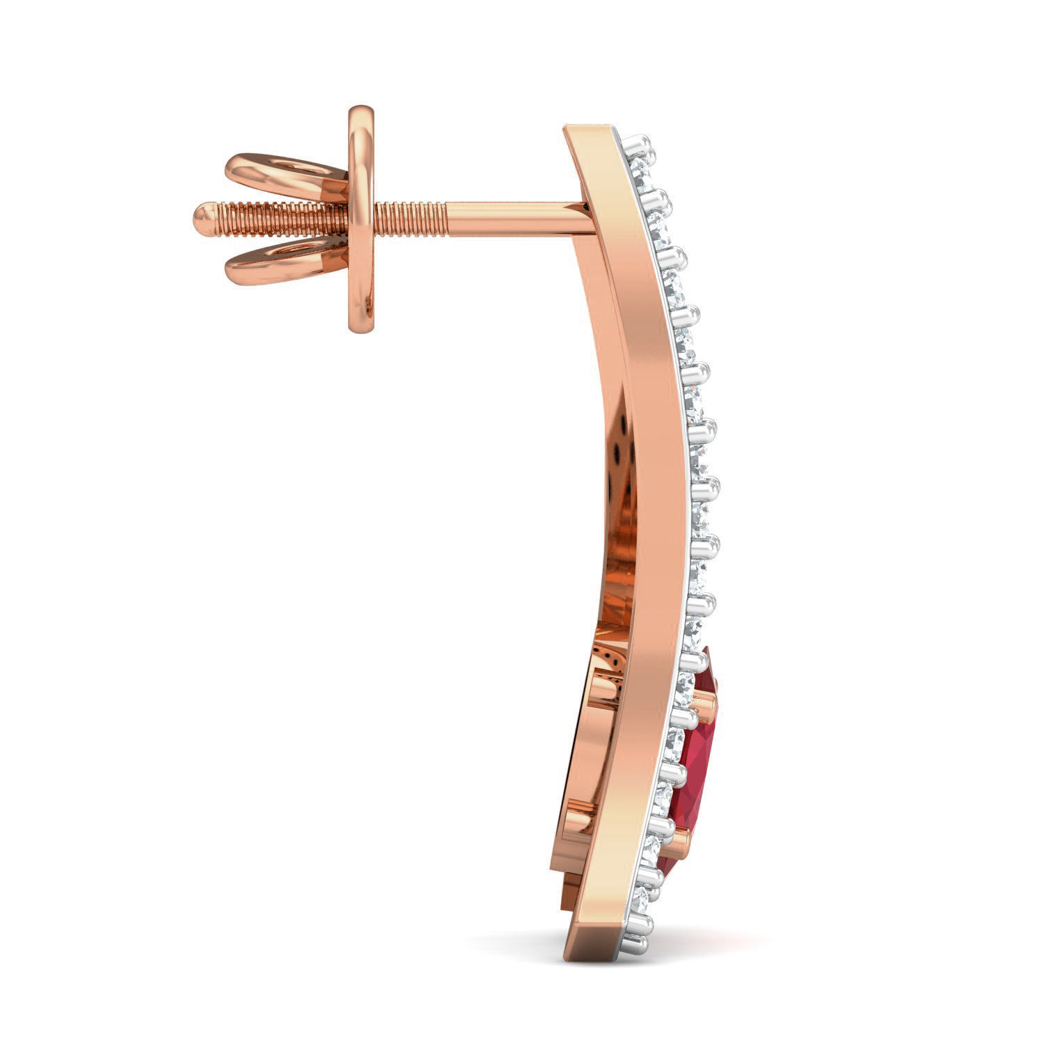 Women ring earrings pendant 3dm stl render detail 3D print model_7