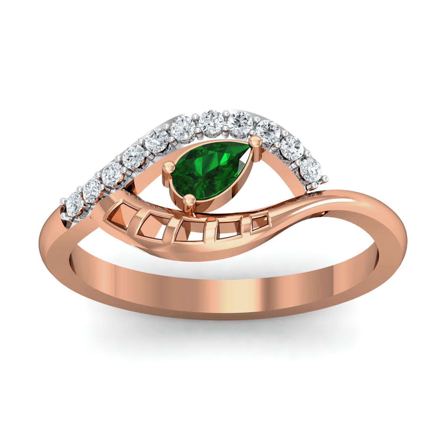 Women ring earrings pendant 3dm stl render detail 3D print model_9