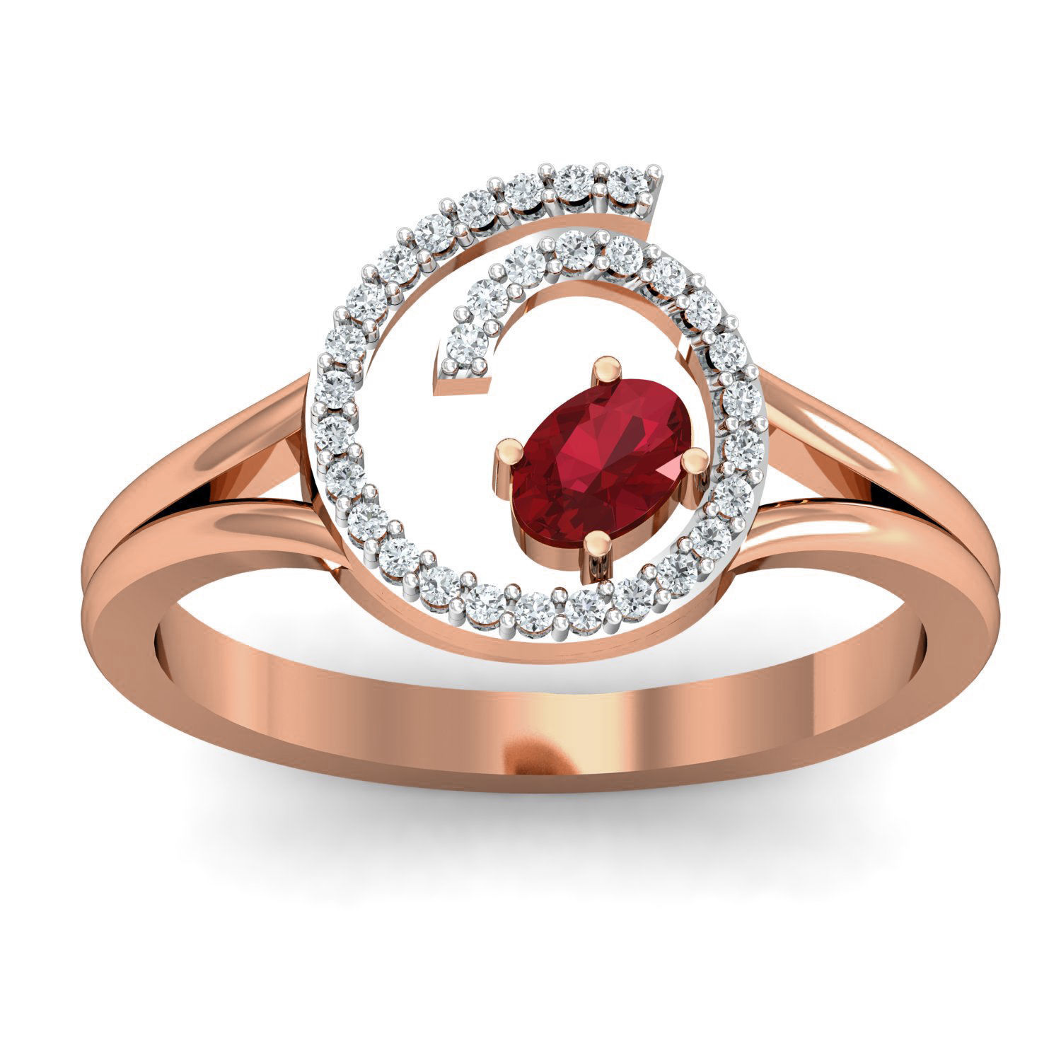 Women ring earrings pendant 3dm stl render detail 3D print model_9