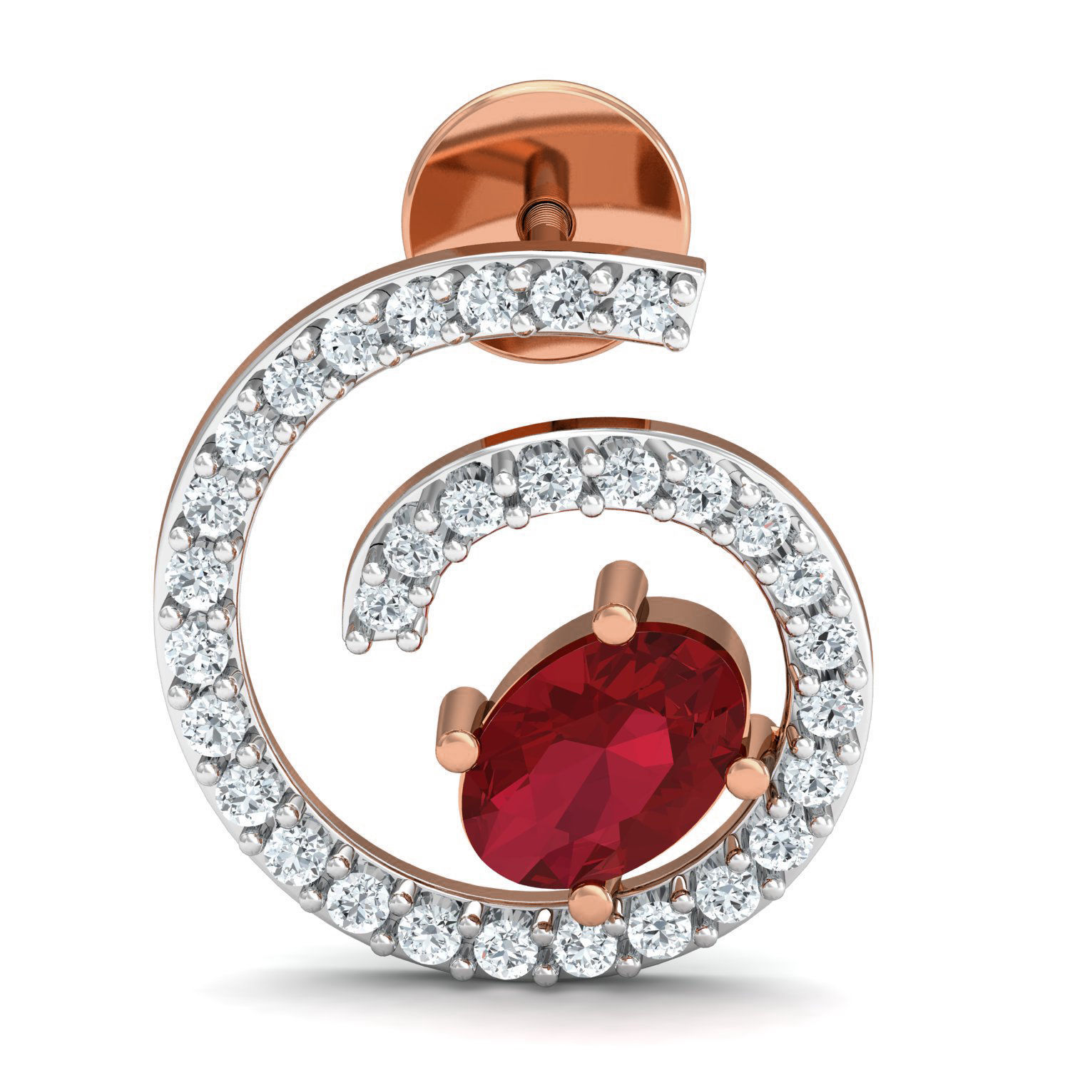 Women ring earrings pendant 3dm stl render detail 3D print model_6