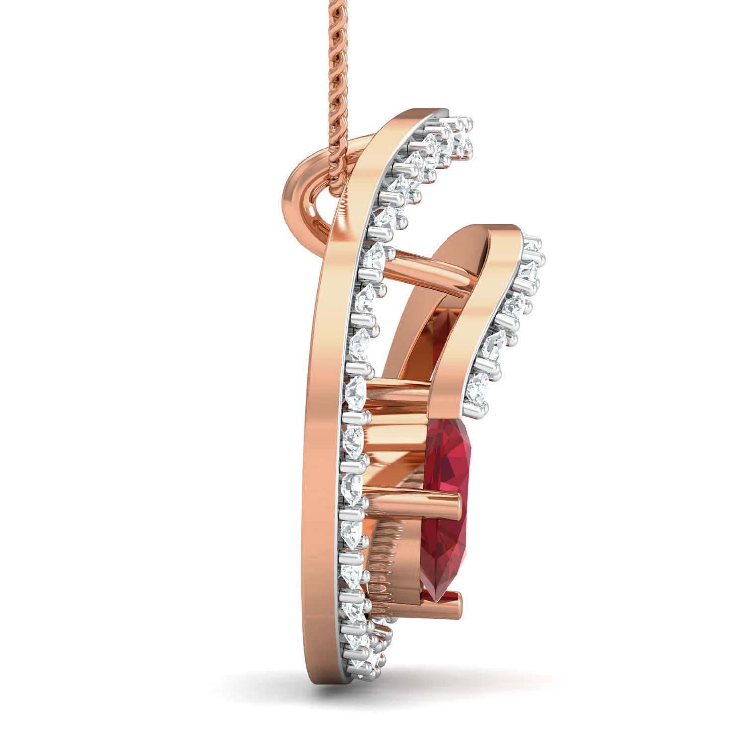 Women ring earrings pendant 3dm stl render detail 3D print model_3