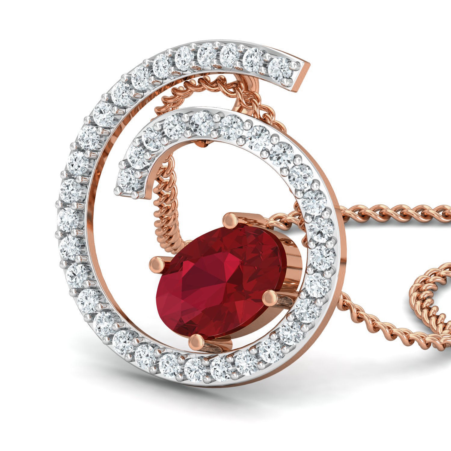 Women ring earrings pendant 3dm stl render detail 3D print model_4