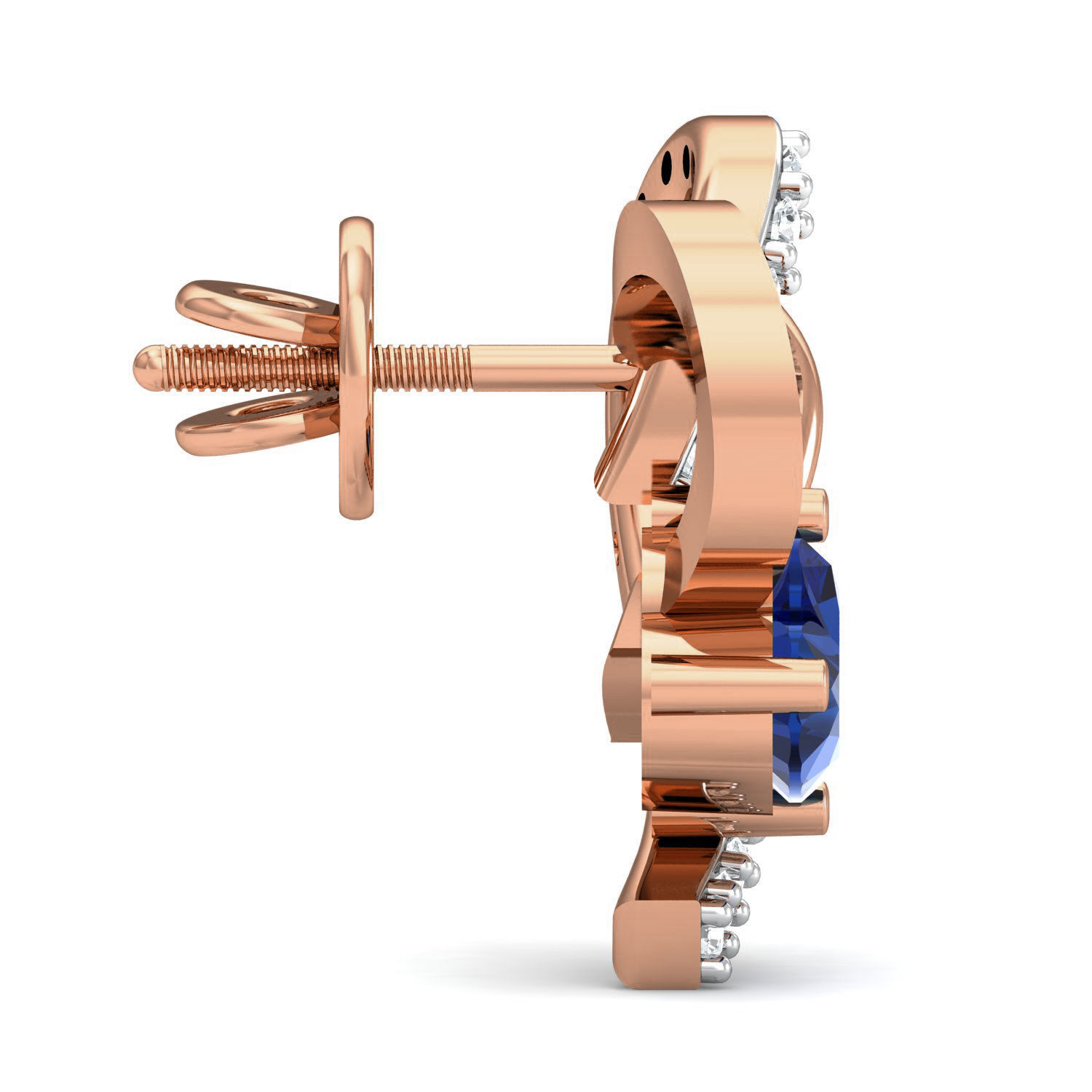 Women ring earrings pendant 3dm stl render detail 3D print model_7