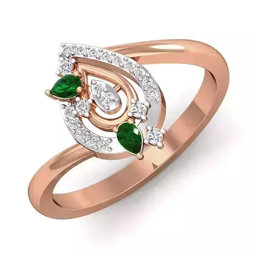 Women ring earrings pendant 3dm stl render detail