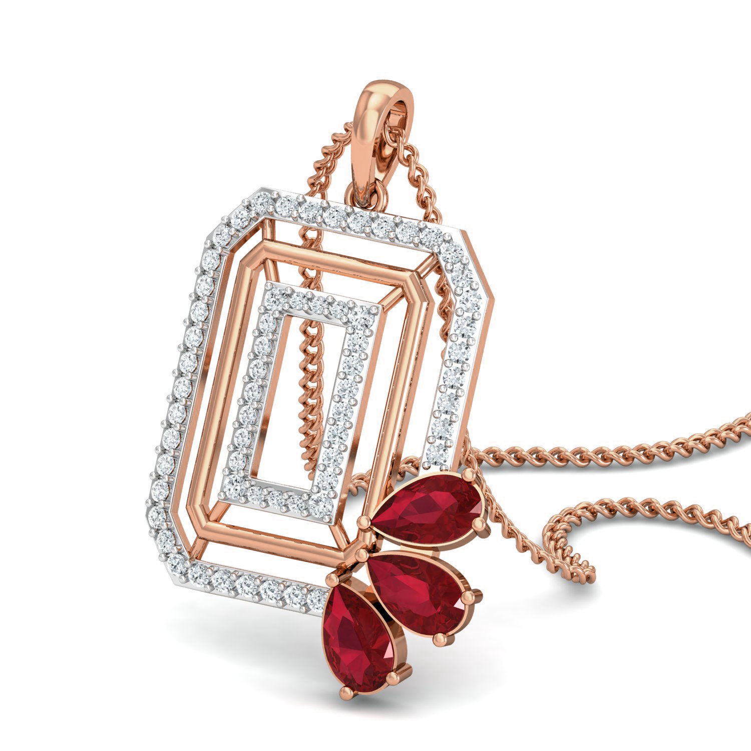 Women ring earrings pendant 3dm stl render detail 3D print model_4