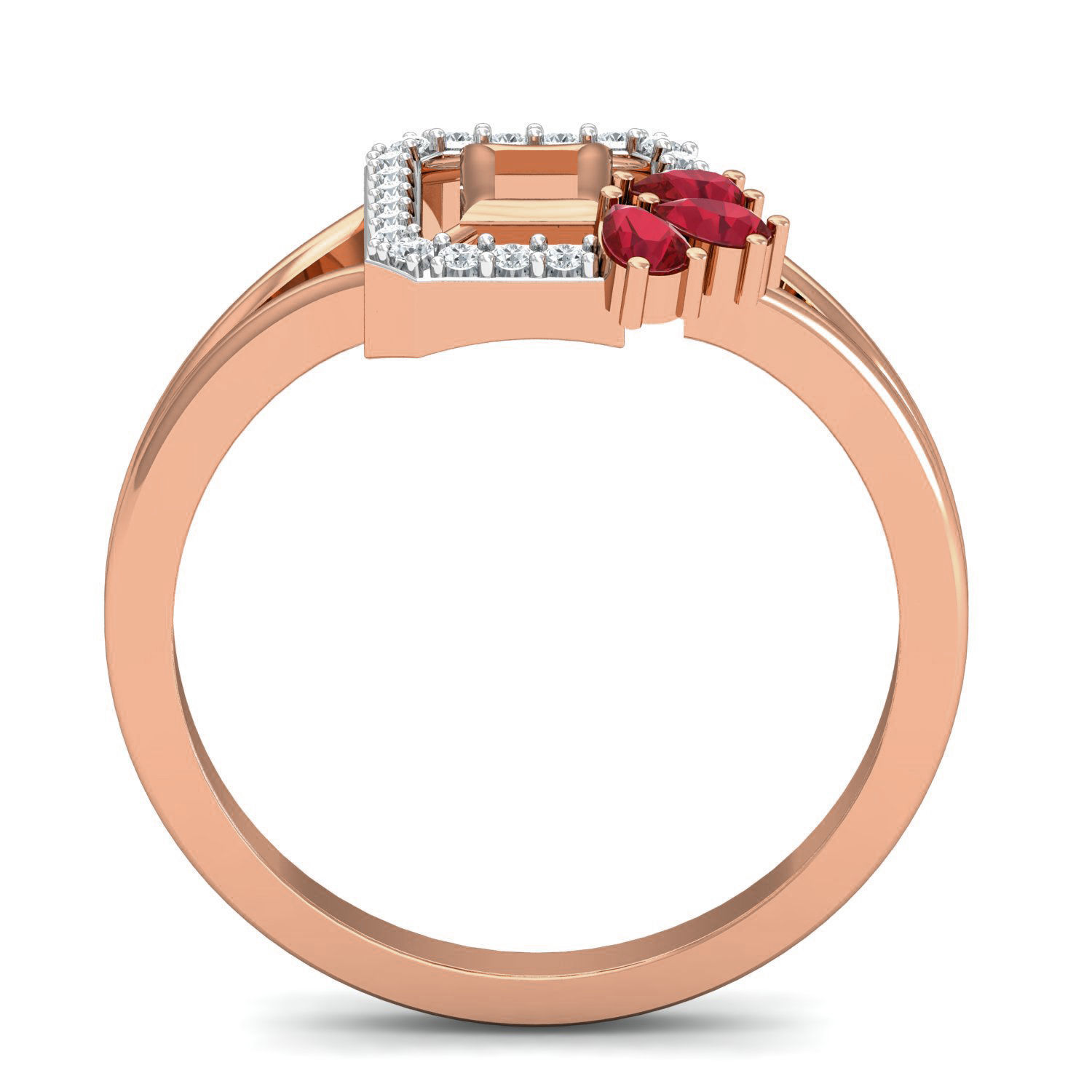 Women ring earrings pendant 3dm stl render detail 3D print model_10