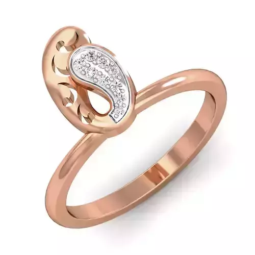 Women ring earrings pendant 3dm stl render detail