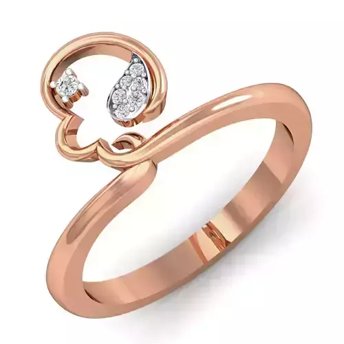 Women ring earrings pendant 3dm stl render detail