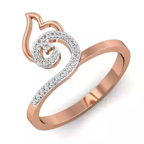 Women ring earrings pendant 3dm stl render detail