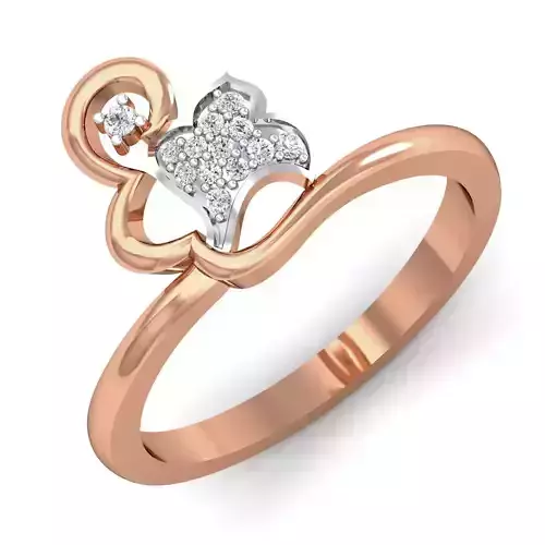 Women ring earrings pendant 3dm stl render detail