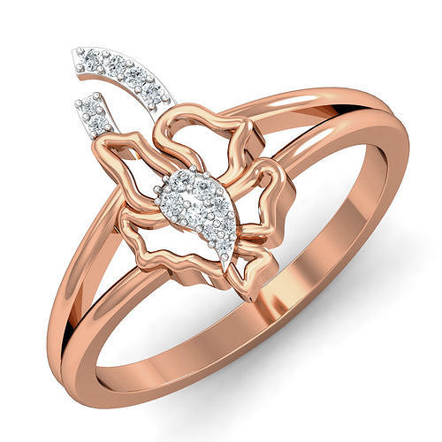 Women ring earrings pendant 3dm stl render detail 3D print model