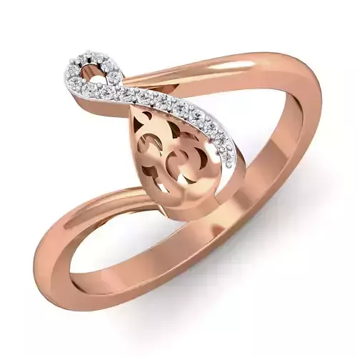 Women ring earrings pendant 3dm stl render detail