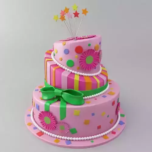 Celebration Cake 3d Model 3D model
