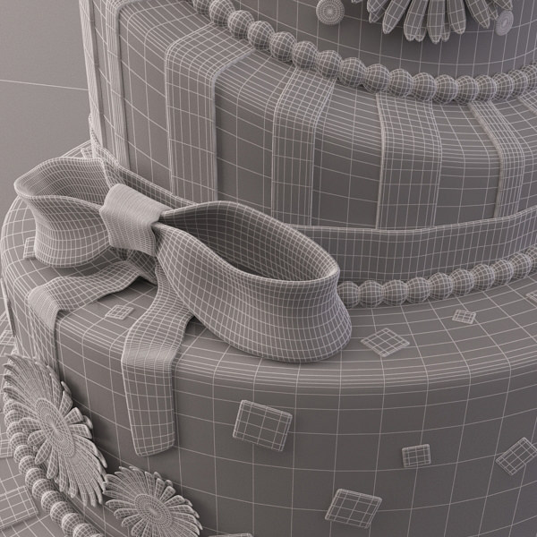 Celebration Cake 3d Model 3D model_5