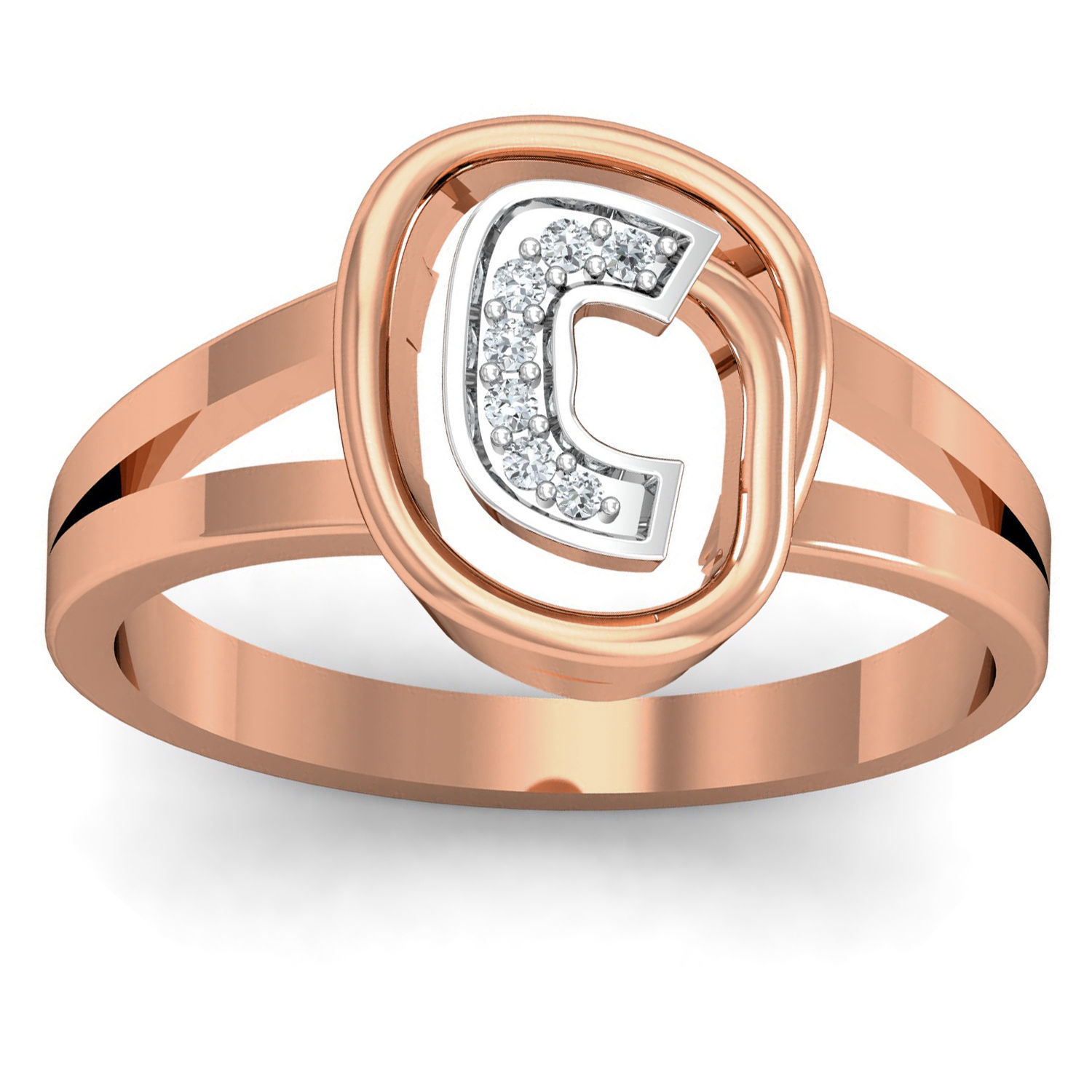 Champion C ring earrings pendant 3dm stl render 3D print model_9