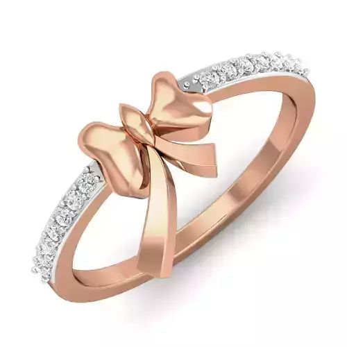Women bow tie ring earrings pendant 3dm stl render detail 3D print model
