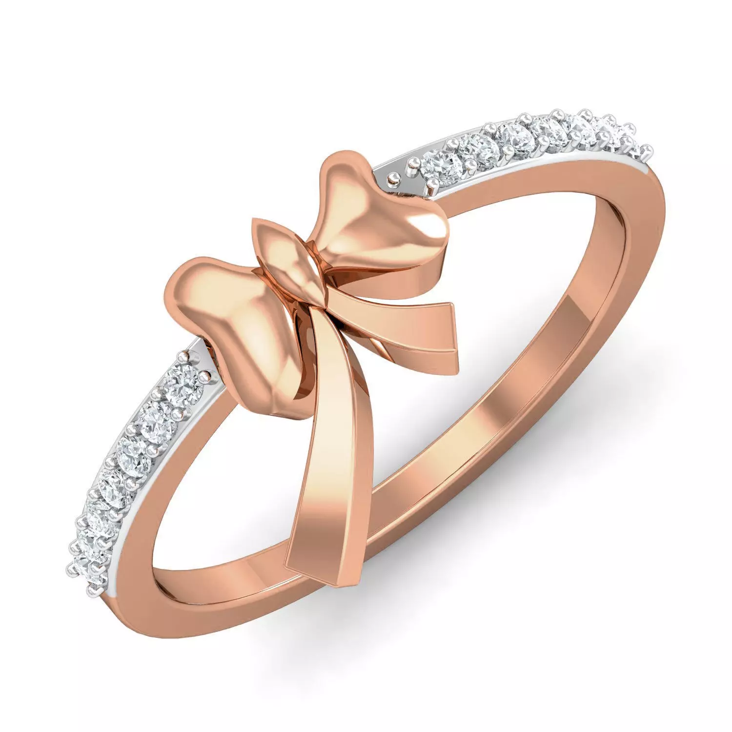 Women bow tie ring earrings pendant 3dm stl render detail 3D print model_0