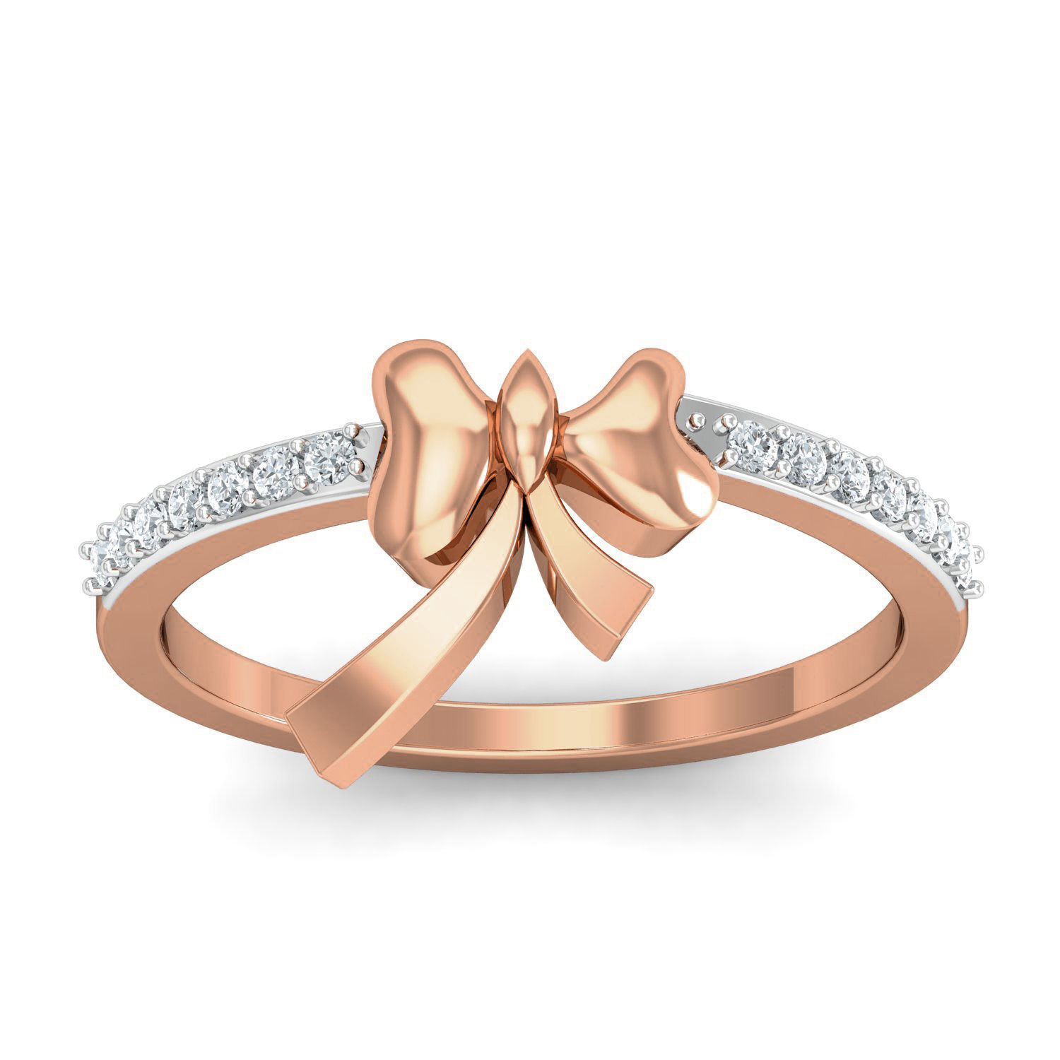 Women bow tie ring earrings pendant 3dm stl render detail 3D print model_9