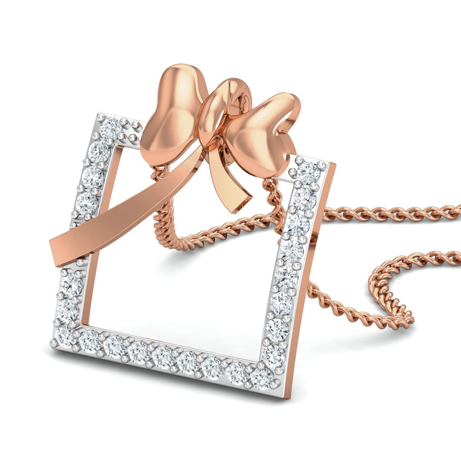 Women bow tie ring earrings pendant 3dm stl render detail 3D print model_4