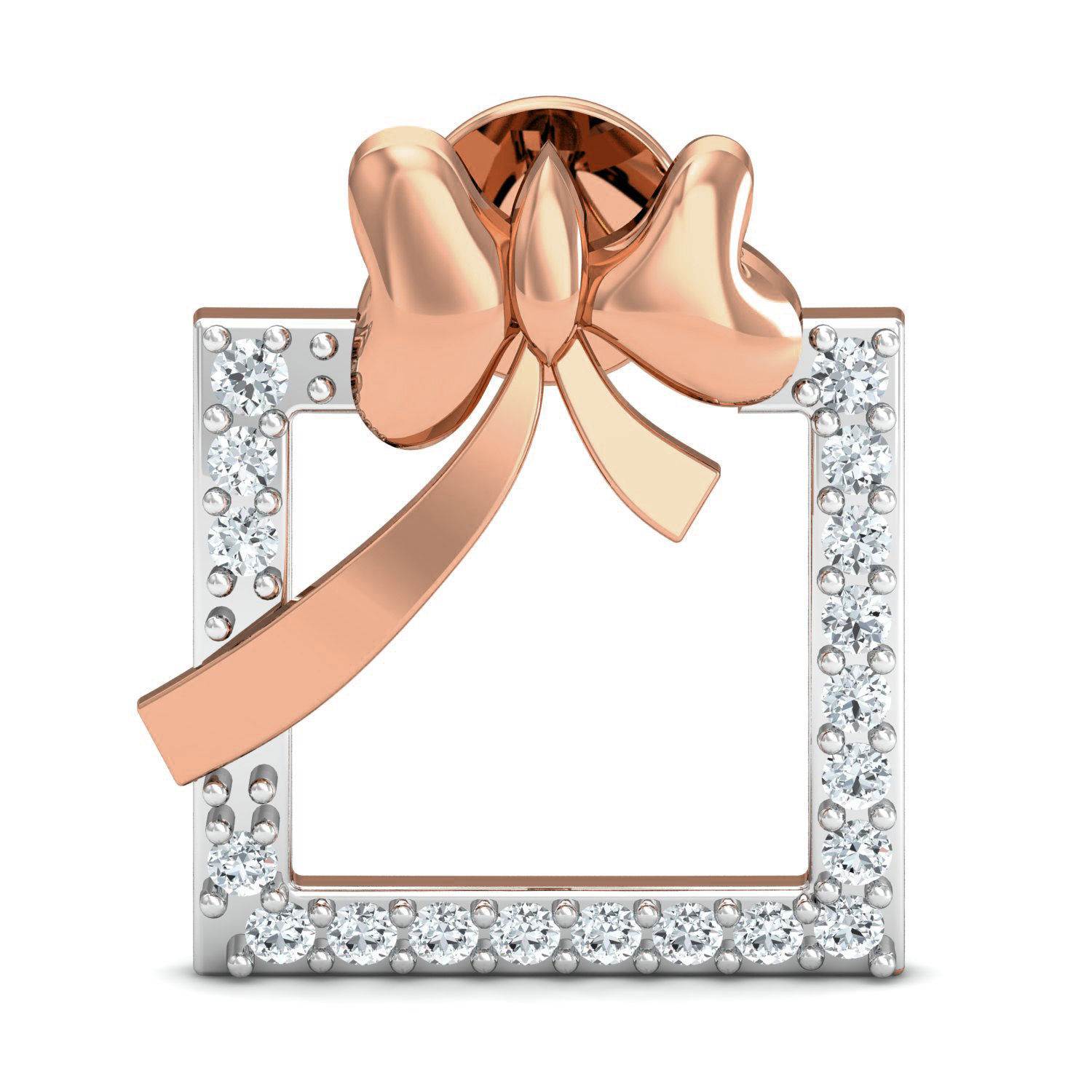 Women bow tie ring earrings pendant 3dm stl render detail 3D print model_6