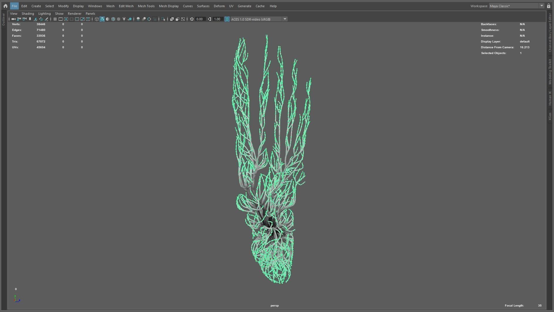 Human feet made out of lines Unrolling growing animation 3D model_11