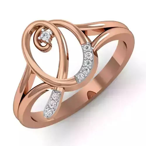 Women ring earrings pendant 3dm stl render detail