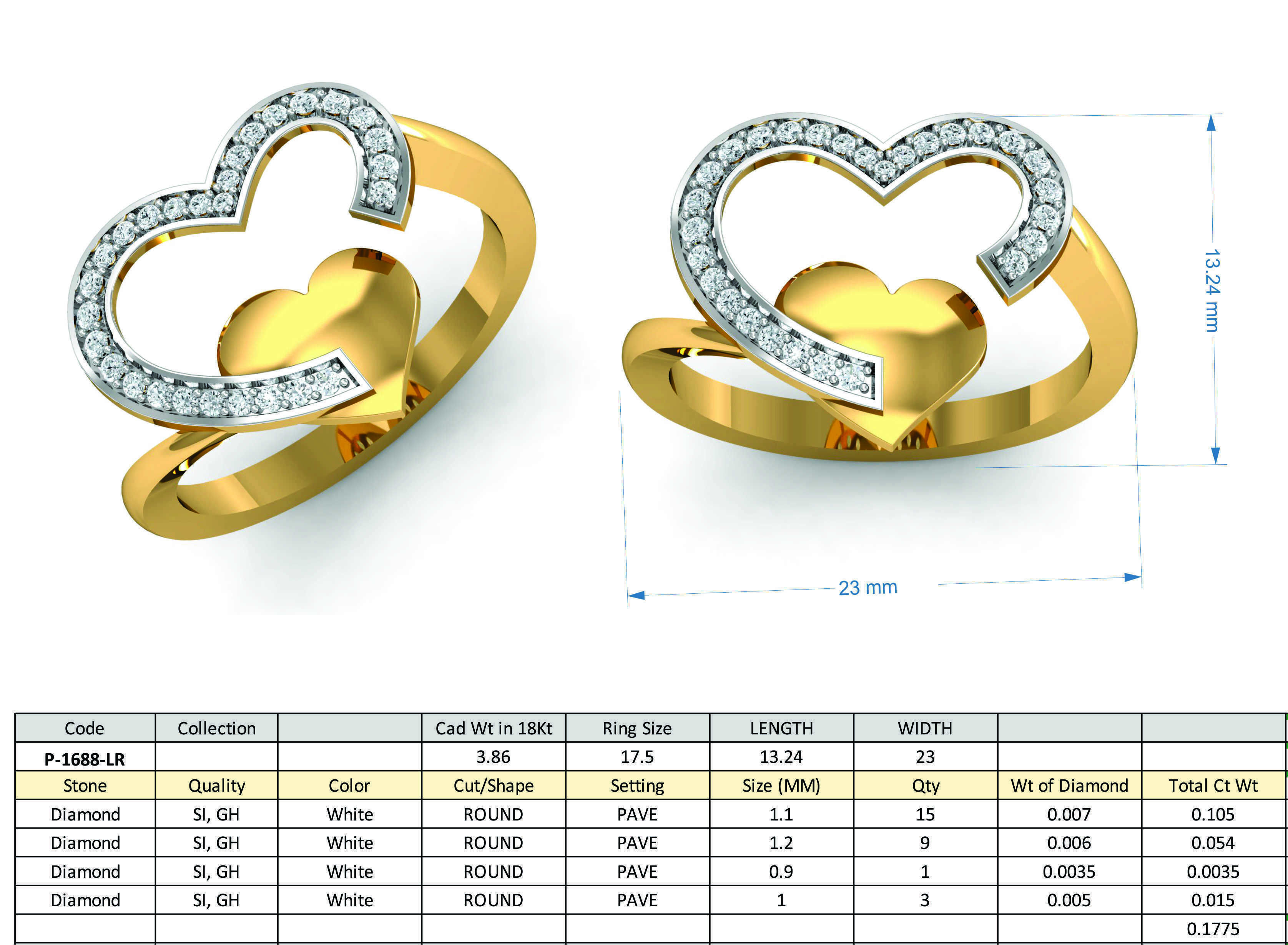 Women ring earrings pendant 3dm stl render detail 3D print model_11