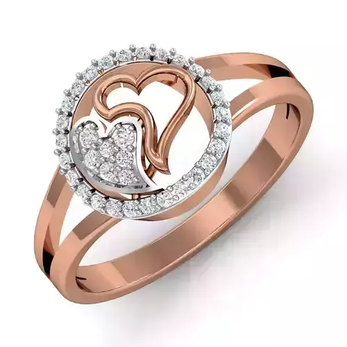 Women ring earrings pendant 3dm stl render detail 3D print model