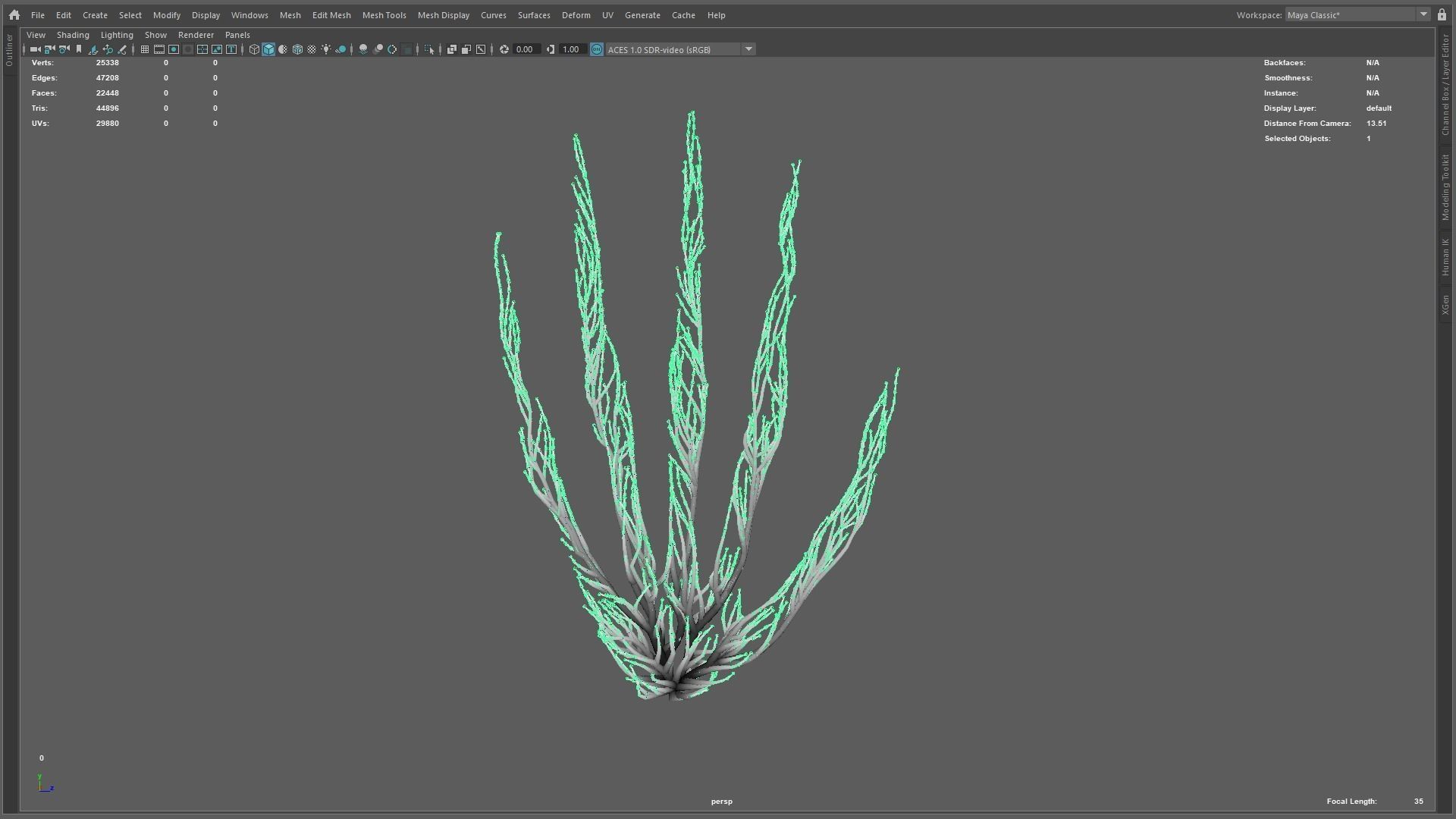 Human hand made out of lines Unrolling growing animation 3D model_11