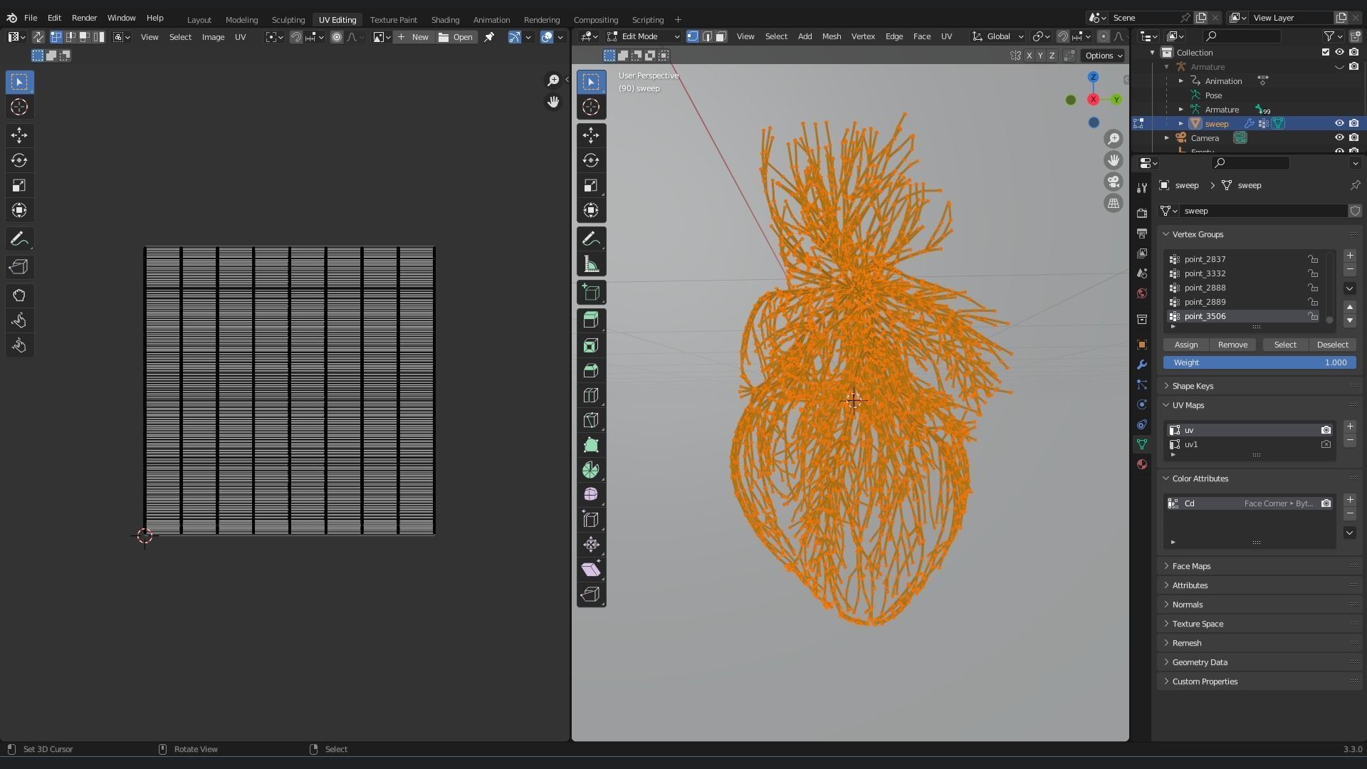 Human heart made out of lines Unrolling growing animation 3D model_9