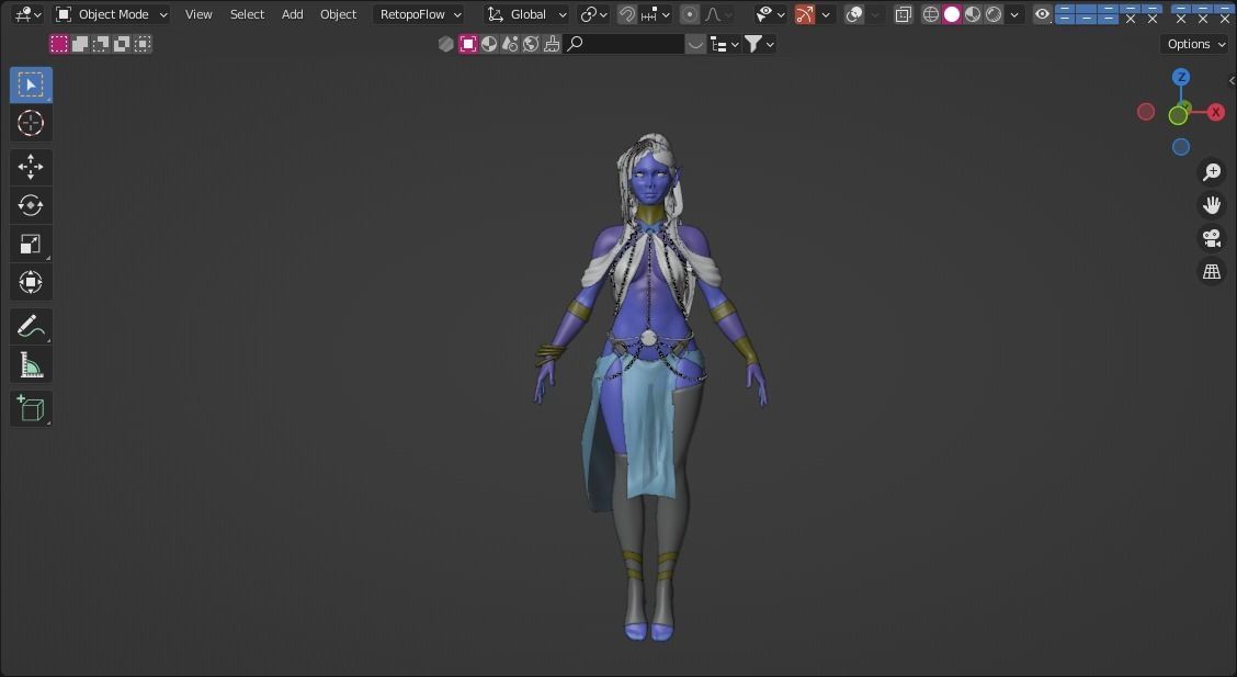 Fantasy Elf 3D model_4