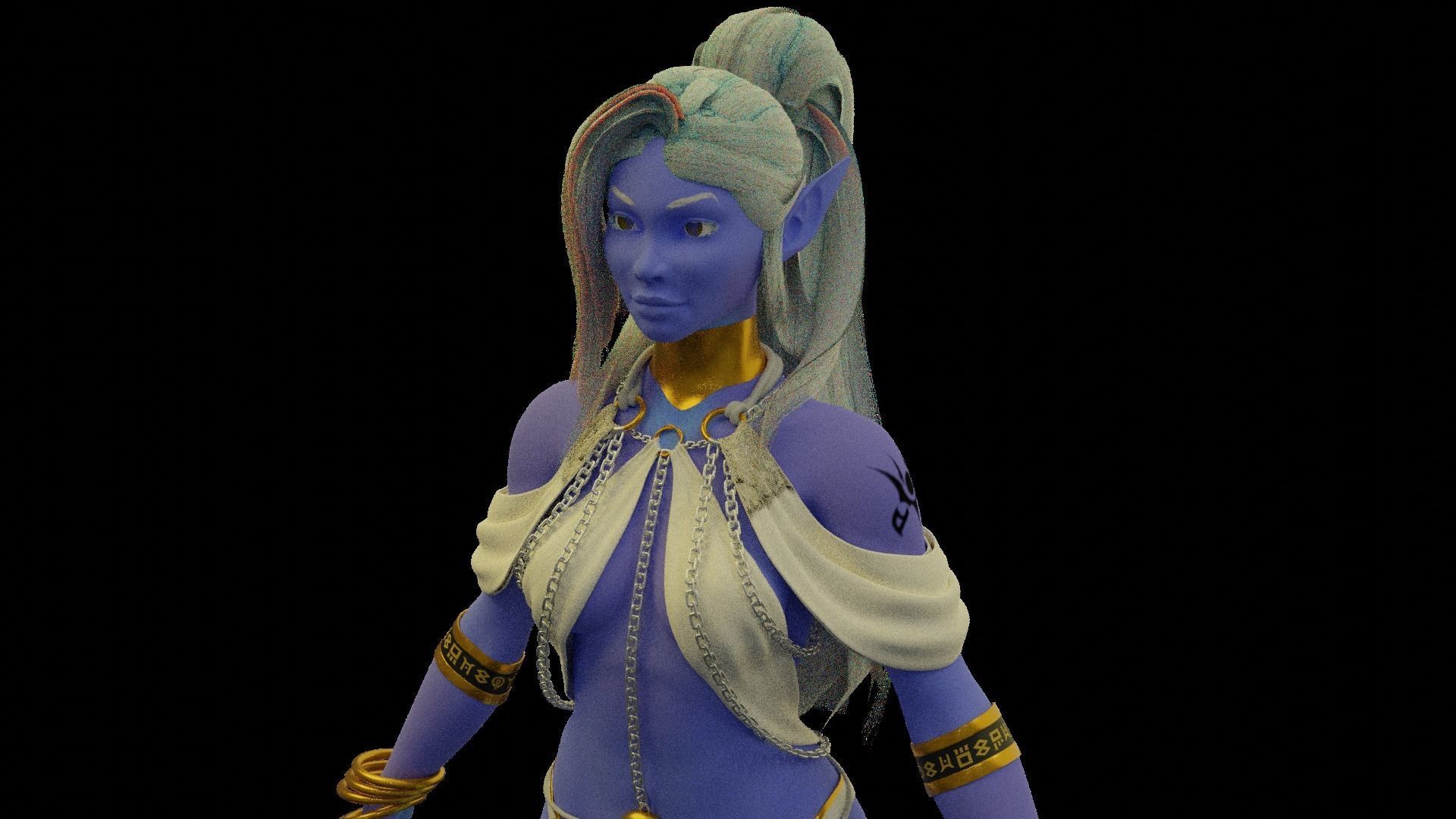 Fantasy Elf 3D model_5