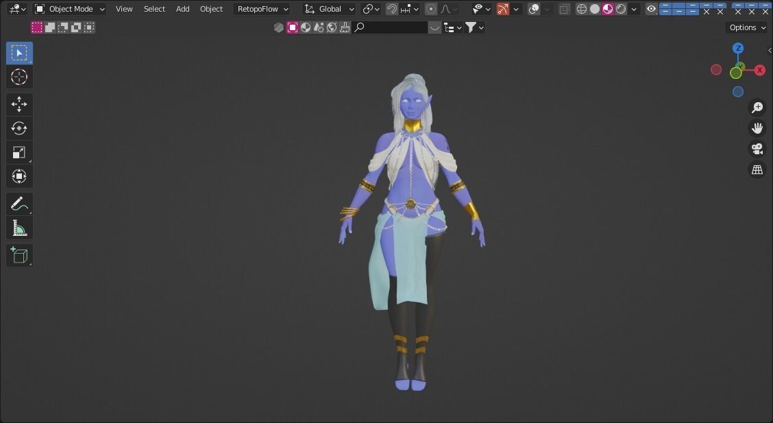 Fantasy Elf 3D model_1
