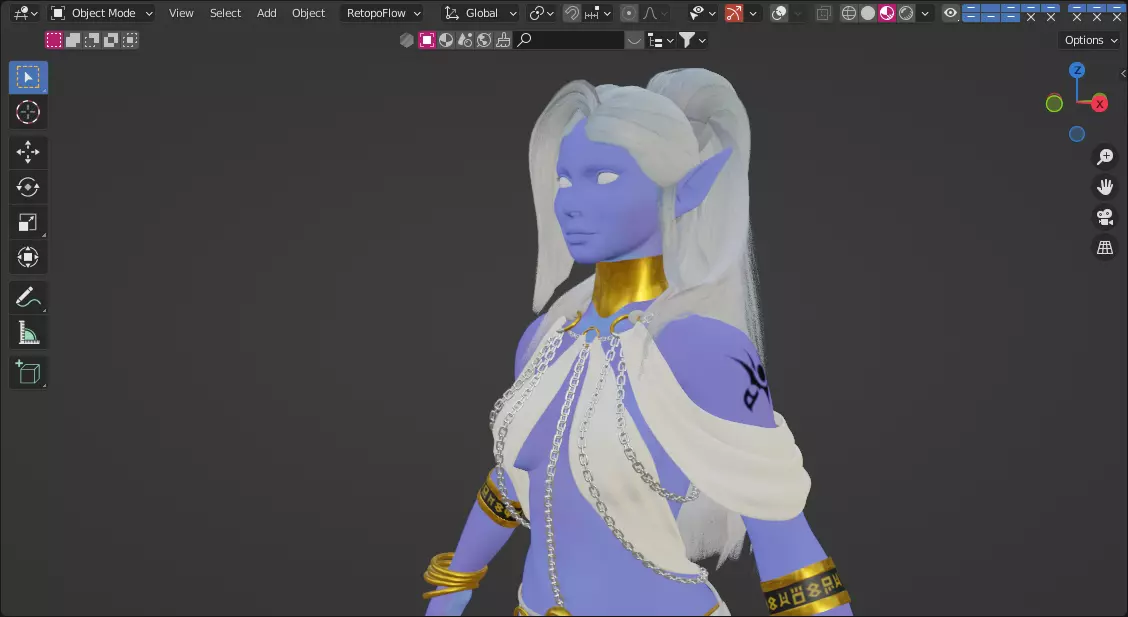 Fantasy Elf 3D model_0