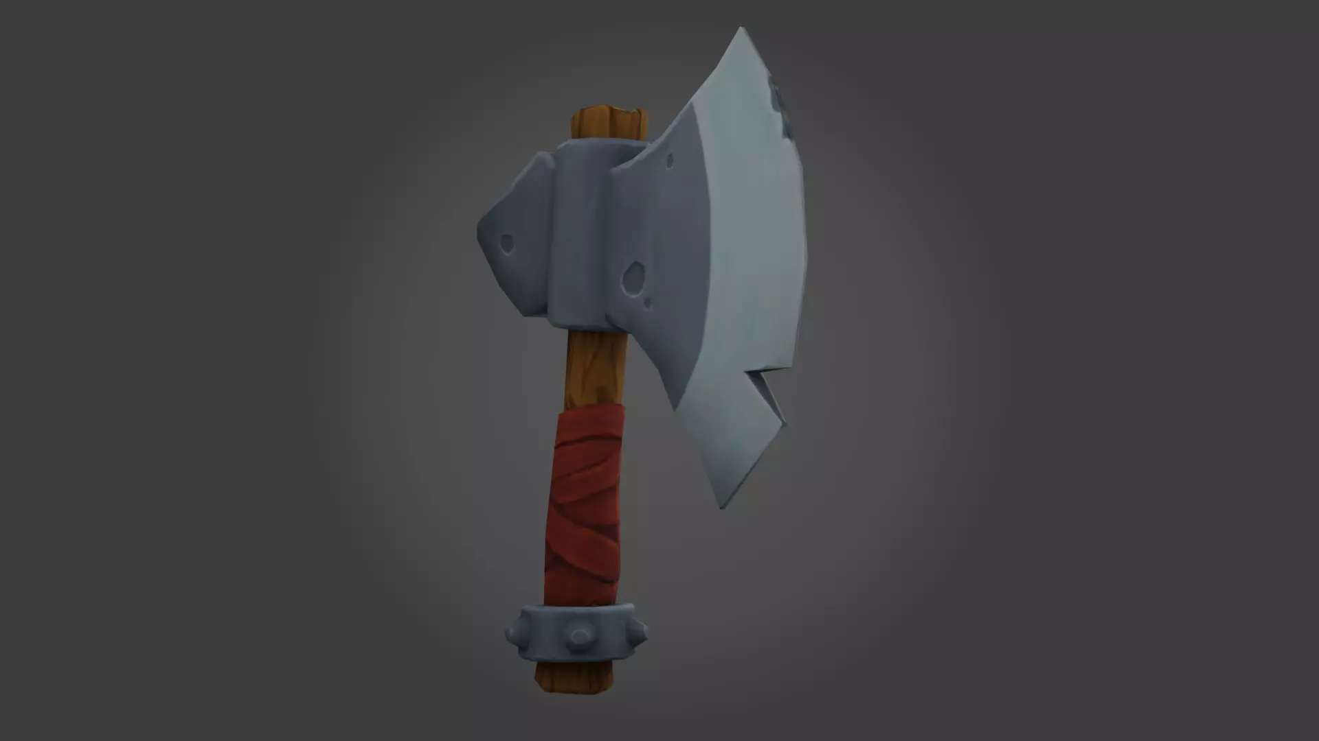 Stylized Axe Game Asset Low-poly 3D model_0
